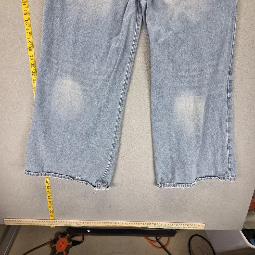Cider Jeans Womens L Blue High Rise Wide‎ Leg Baggy Y2K Carpenter Fits 27x28